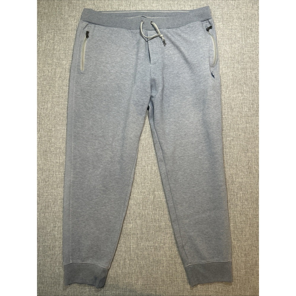 Polo Ralph Lauren Joggers Mens 2XL Gray Drawstring Sweatpants Athleisure Pony